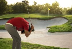 Angry golfer