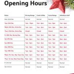 Christmas hours World of Golf London